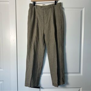 Jos. A. Bank (35x30) Travelers Collection Neutral Houndsooth Pleated Front Pants